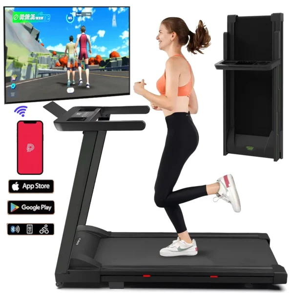 300LBS Electric Treadmills with Online APP Monitoring