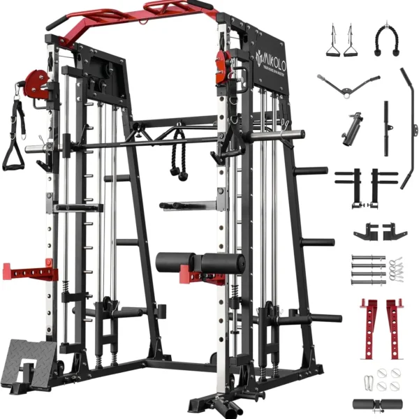 Squat Rack with LAT-Pull Down System & Cable Crossover