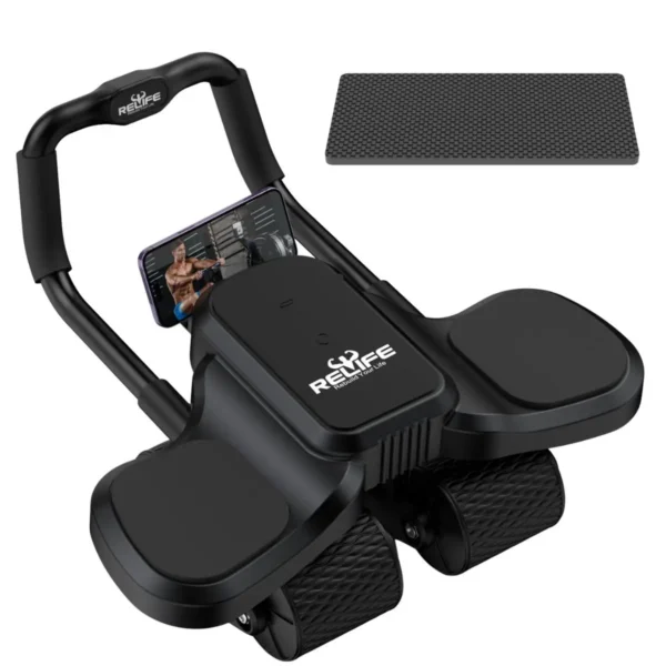 RELIFE 2-in-1 Ab Wheel Roller with Elbow Support & Mat